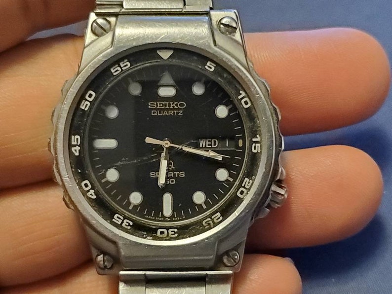 Vintage Seiko Sport 150 5h236379 Diver Quartz Men