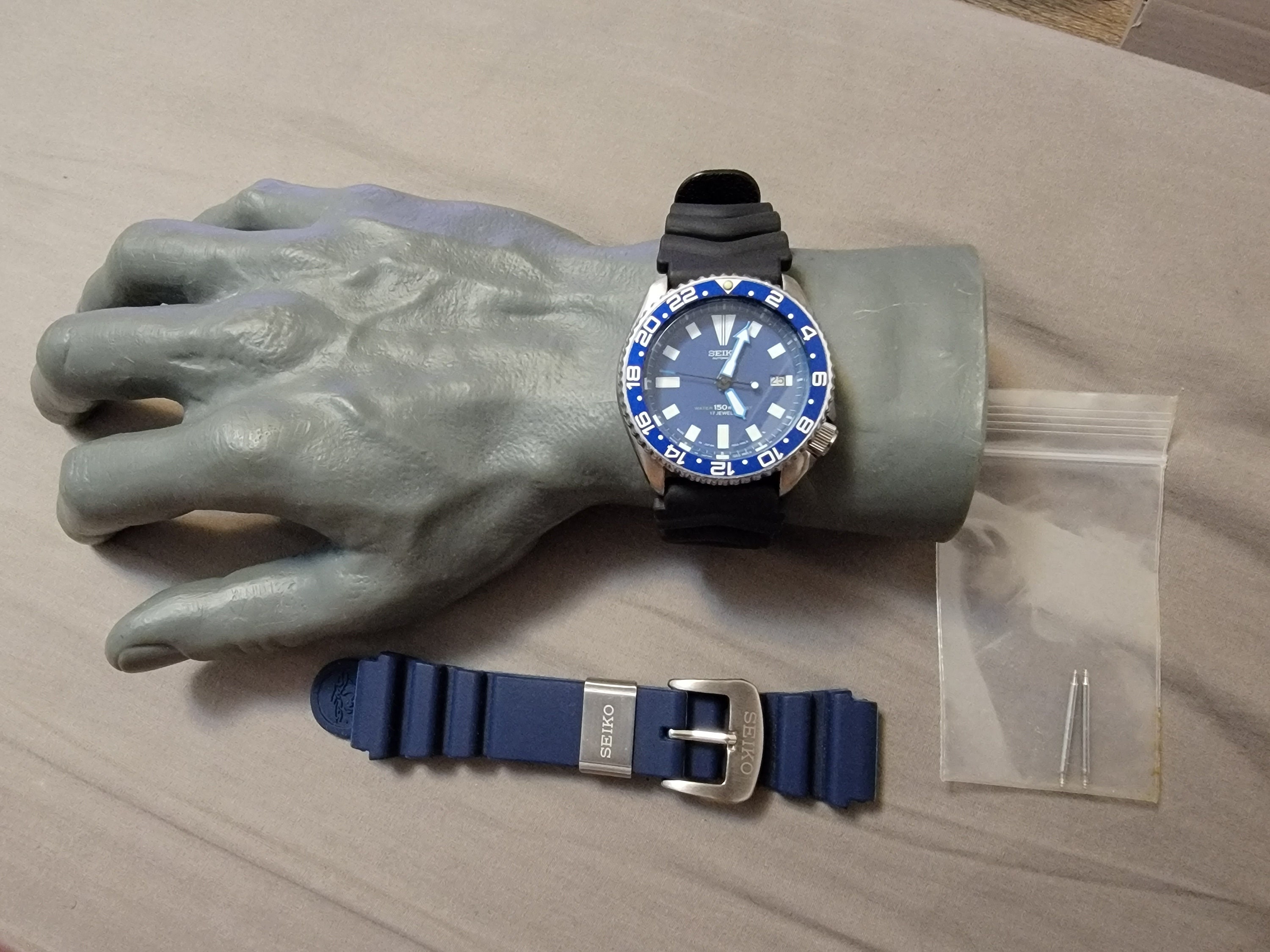 Seiko 7002-700J Stainless Steel Blue Dial Diver - Etsy Sweden