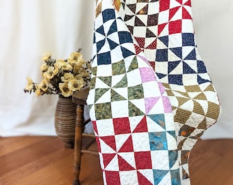 Broken Squares Quilt,  handmade baby blanket, Handmade in Canada, shower gift
