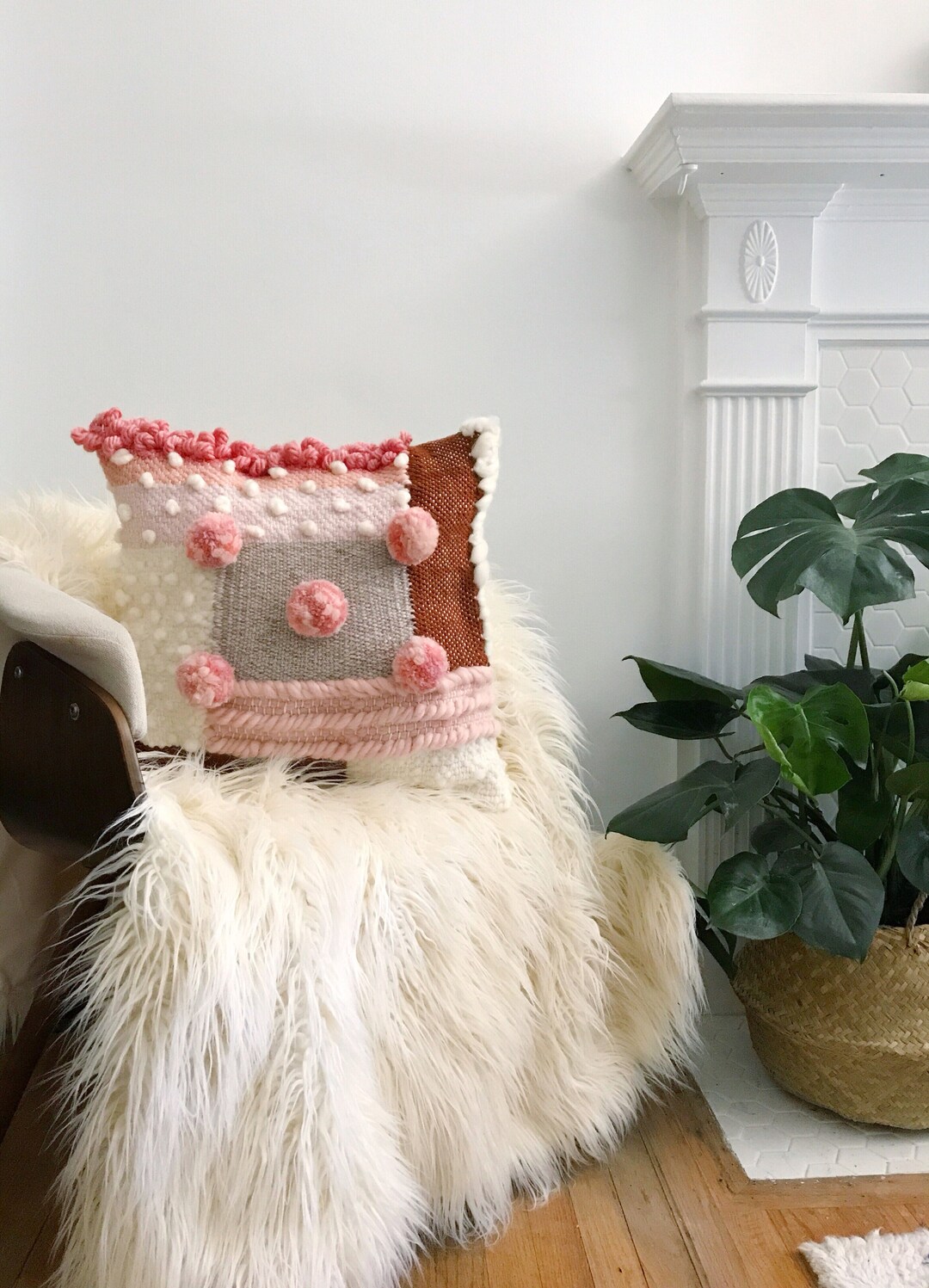 Hand Woven Pillow Cover 18x18 Throw Pillow Bohemian Etsy