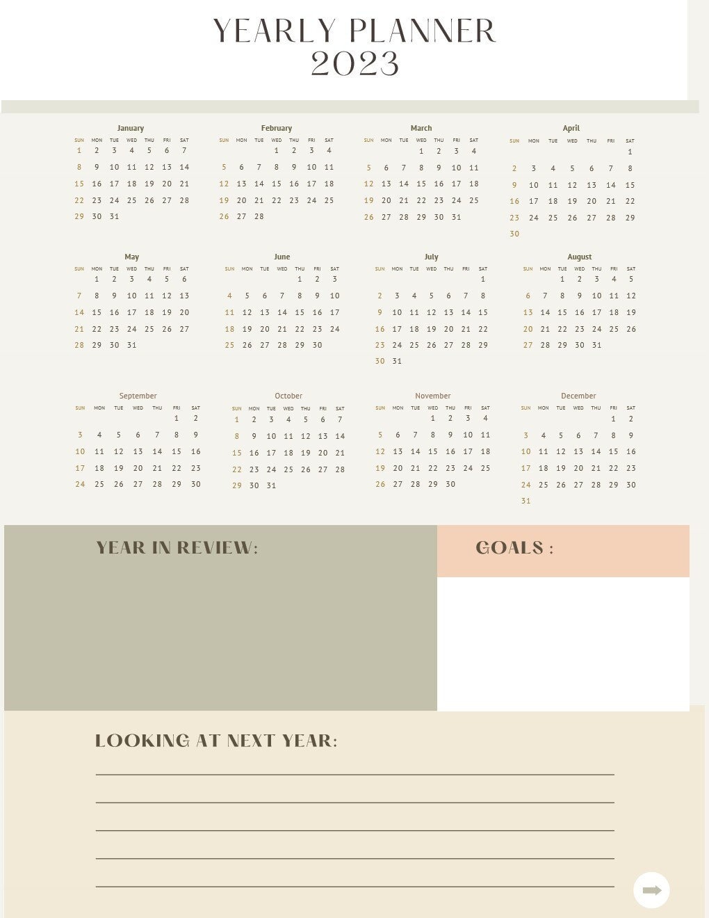 PRINTABLE Minimal Modern Planner - Etsy