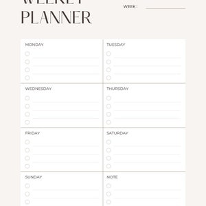 PRINTABLE Minimal Modern Planner - Etsy