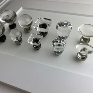 Glass Knobs Hardware | Refresh | Harlow Collection | 4 finishes | Furniture Cabinet Hardware | Old Hollywood | Kitchen Refresh