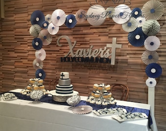 Black And Gold Paper Fans Backdrop Wedding Backdrop Baby Etsy