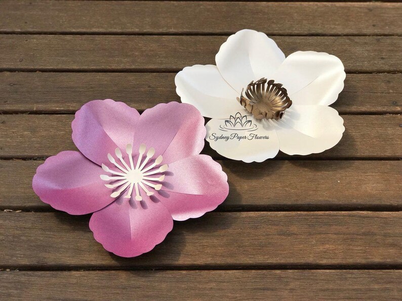 Buttercup Paper Flower Template Tutorial Manual Svg Pdf Cricut Silhouette Cameo Diy Paper Flower Pattern Paper Flower Centre Download File