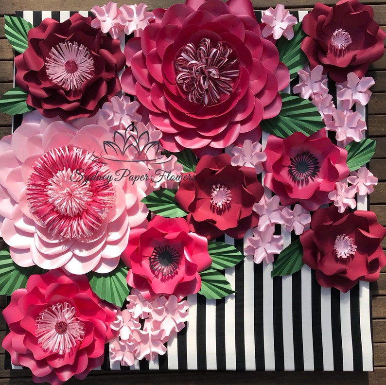 KATE SPADE Style Paper Flower Backdrop paper Flower Etsy Australia