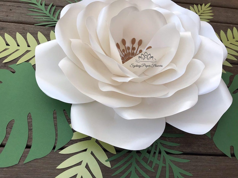 Anavictoria Rose Paper Flower Template Tutorial Manual Svg Pdf Cricut Silhouette Cameo Diy Paper Flower Pattern How To Make A Paper Flower
