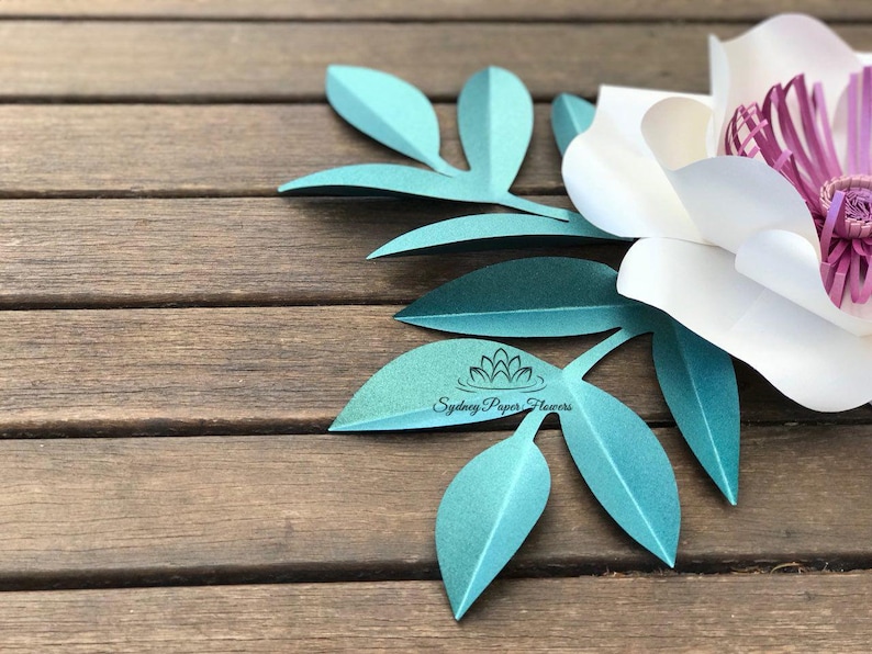Simple Paper Flower Leaf Template Pdf Svg Pattern Paper Leaf Template Paper Flower Leaf Template Paper Art Diy Decor Birthday Party Decor