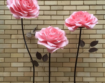 ROSE paper flower freestanding/paper flower wall/Wedding flower/christening decor/home styling/wedding centerpiece/window display/sweet16
