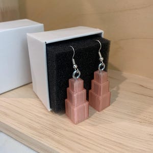 Montessori Pink Tower Earrings