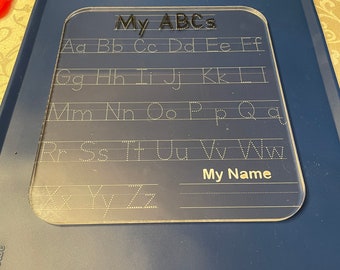 Acrylic dry erase handwriting training tool