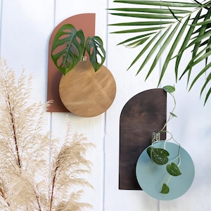 Arch Geometric Propagation Plant Vase- Boho Wall Vase & Test Tube Bud Display - Unique Propagation Station Décor - Modern Bud Vase