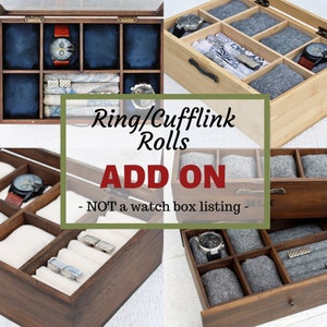 Ring and Cufflink Holder - ADD ON - Watch Box