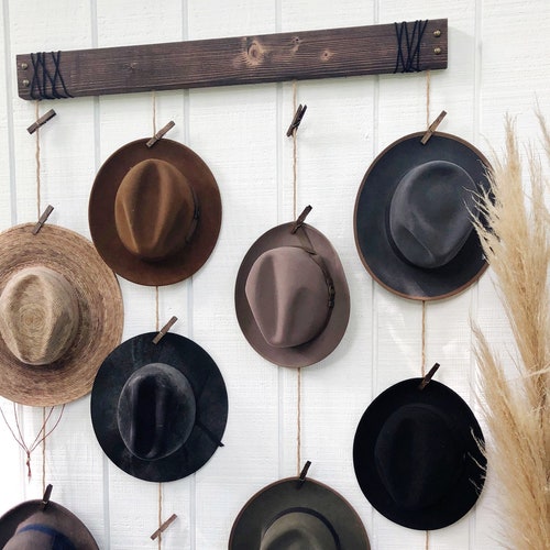 Hat Organizer Hat Wall Hanging Fedora 