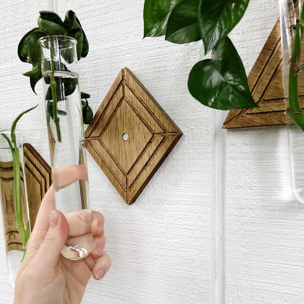 Propagation Wall Hanging - Hydro Planter - Wall Planter - Geometric Planter - Propagation Station - Test Tube Propagation