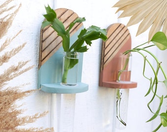Arch Propagation Wall Hanging - Boho Bud Vase & Test Tube Propagation Station for Unique Wall Vase Decor
