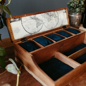 Pequeña caja de madera con tapa deslizante, caja de madera de nogal con  tapa superior para regalos de boda para parejas, única 2023, caja de  collar