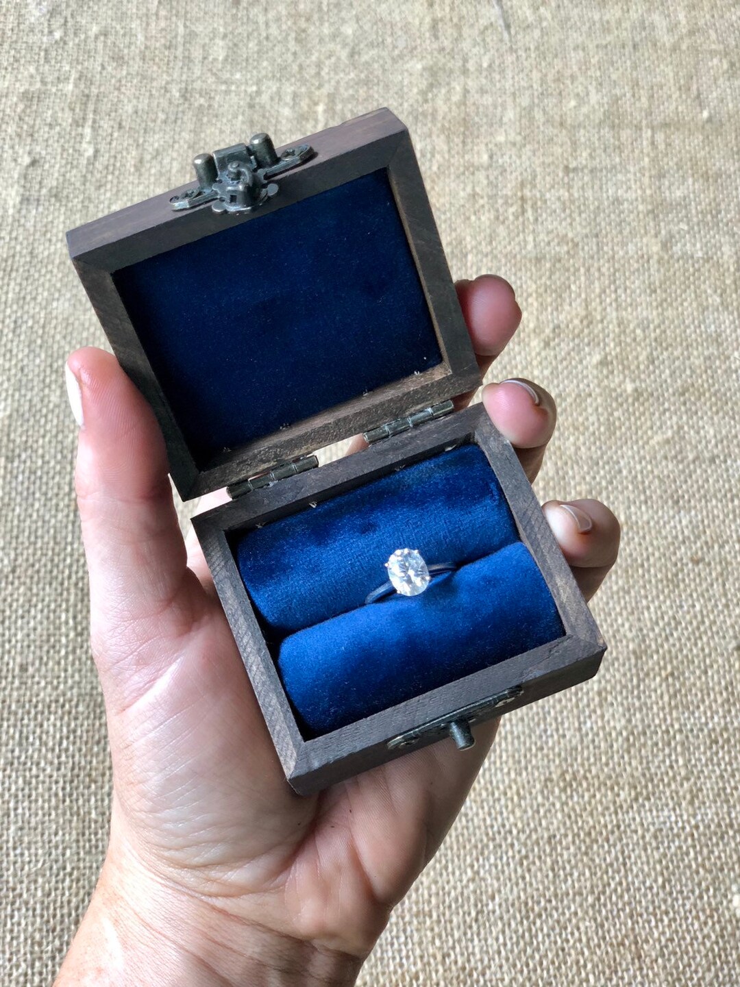 Customized Ring Box Wood Ring Box Proposal Box Vintage Etsy