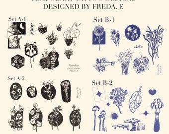 Tatuajes temporales jardín y flores silvestres