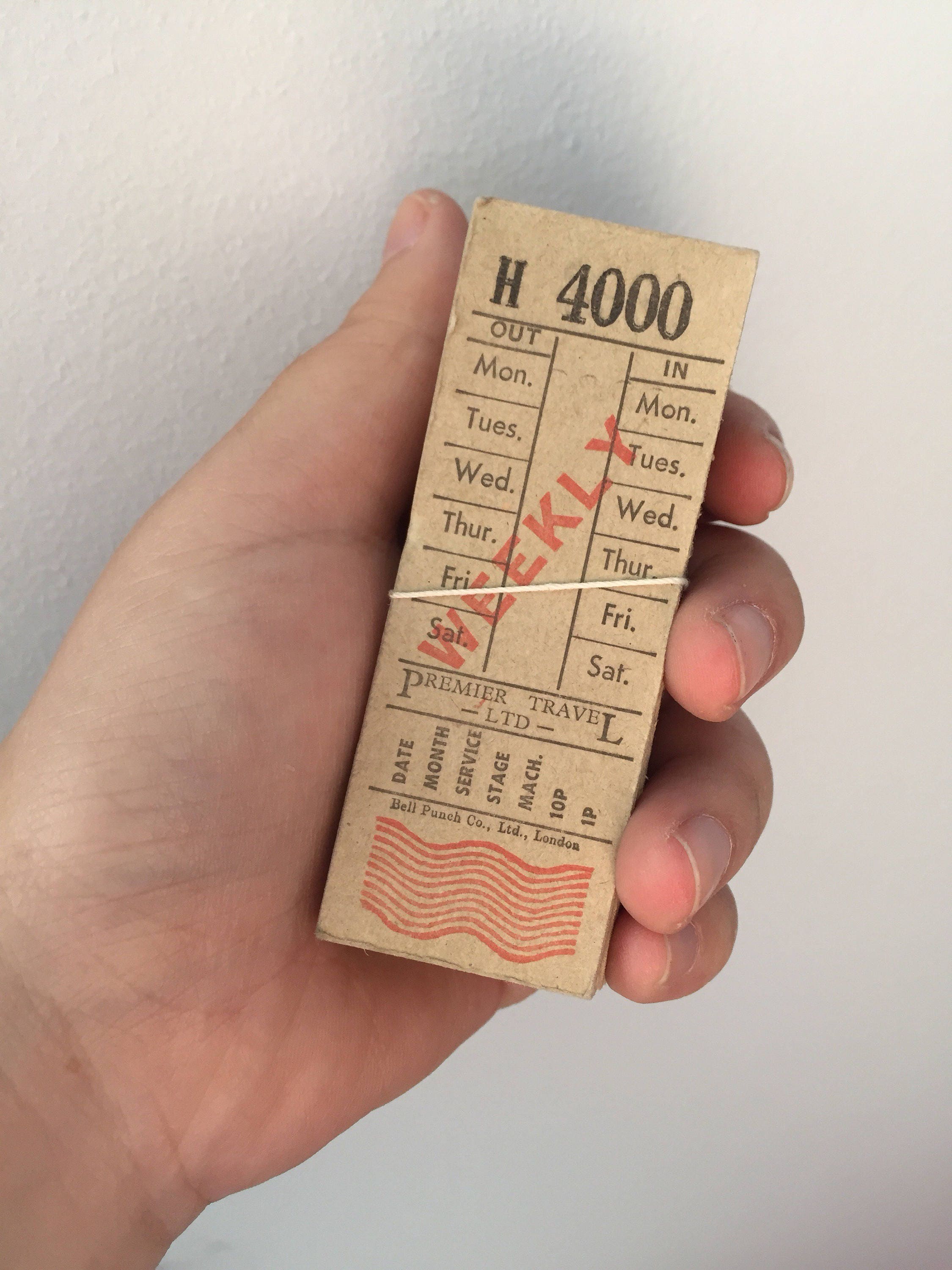 100 Bell punch ticket stack Etsy