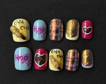 Handmade 3D Press On Nails