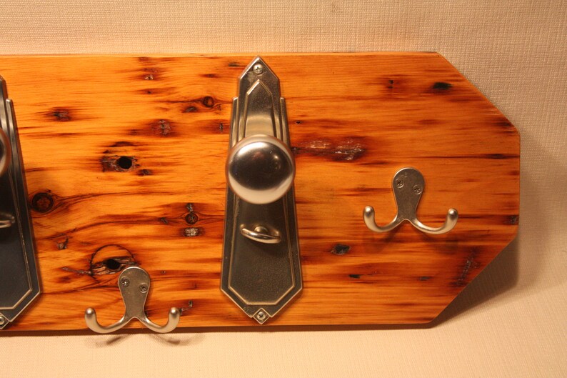 Coat Rack With Vintage Door Knobs Etsy
