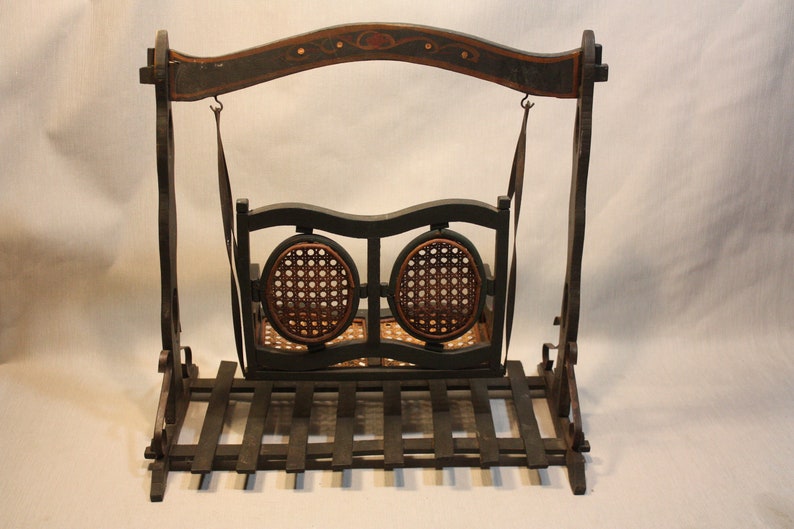 Vintage Wooden Doll Swing Etsy