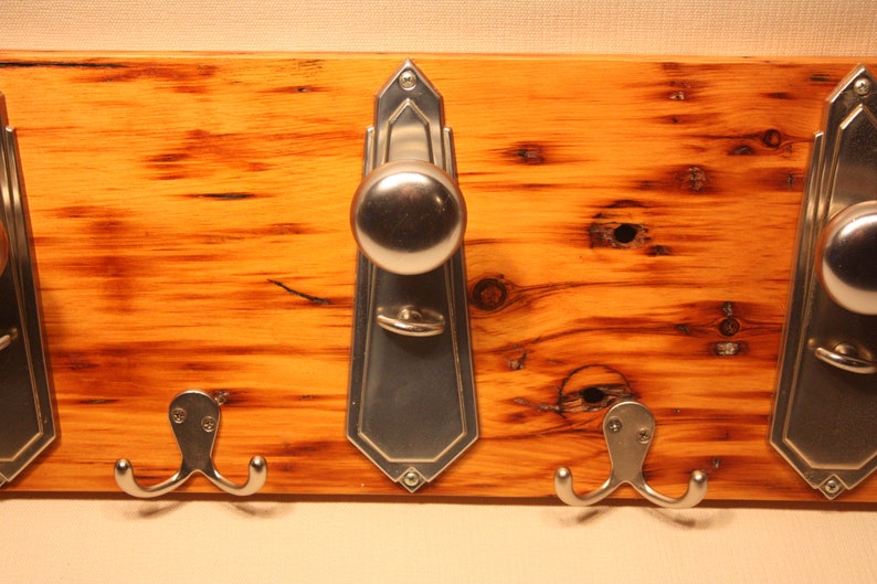 Coat Rack With Vintage Door Knobs Etsy