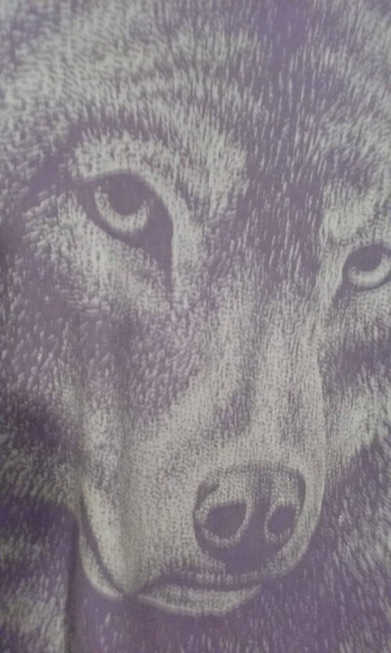 Vintage 80s // WOLF All-Over T-Shirt // Jerzees /… - image 2