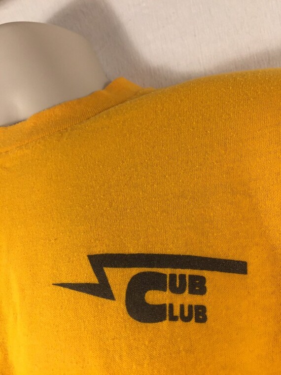 Vintage 80s Sportwear Yellow "Cub Club"  Single S… - image 2