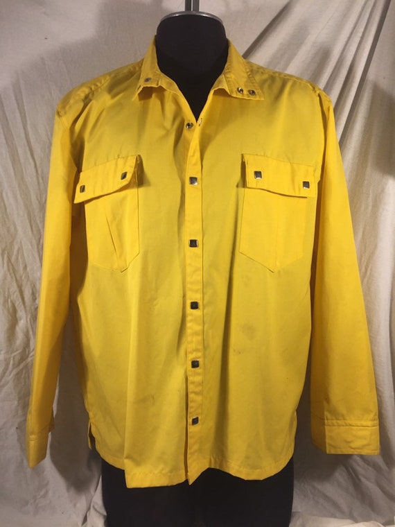 Vintage 70s Obermeyer Yellow Windbreaker Large Sk… - image 1