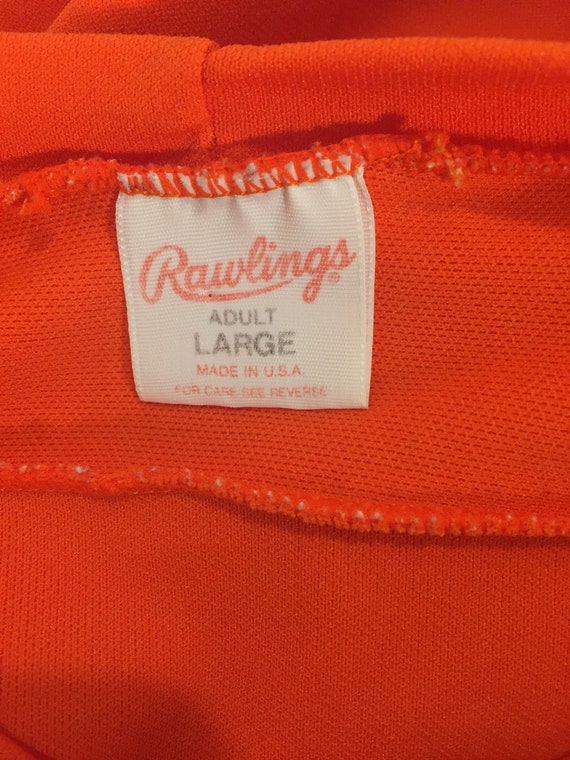 Vintage 70s 80s Orange Rawlings Large Jersey T-sh… - image 5