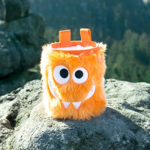 Tangerine Foodie Monster Chalk Bag, Climbing Chalk Bag, Bag for Climber