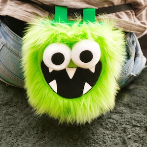 Green Five Toothed Monster Chalk Bag
