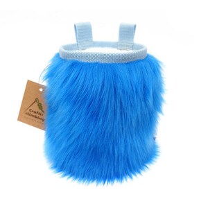 Saco de giz peludo azul
