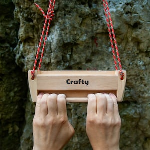 Crafty hangboard, diapasón portátil para entrenamiento y calentamiento en casa - madera / Chwytotablica z drawna, listwa rozgrzewkowa