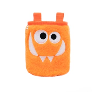 Tangerine Foodie Monster Chalk Bag (Short cut version), Climbing Chalk Bag, Bag for Climber