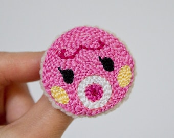 HANDMADE: Animal Crossing Villager Marina Punch Needle Brooch