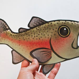 PRINTABLE : Rainbow Trout Gift Card Case image 1