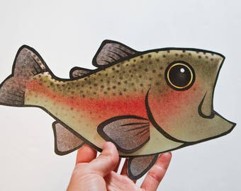 PRINTABLE : Rainbow Trout Gift Card Case