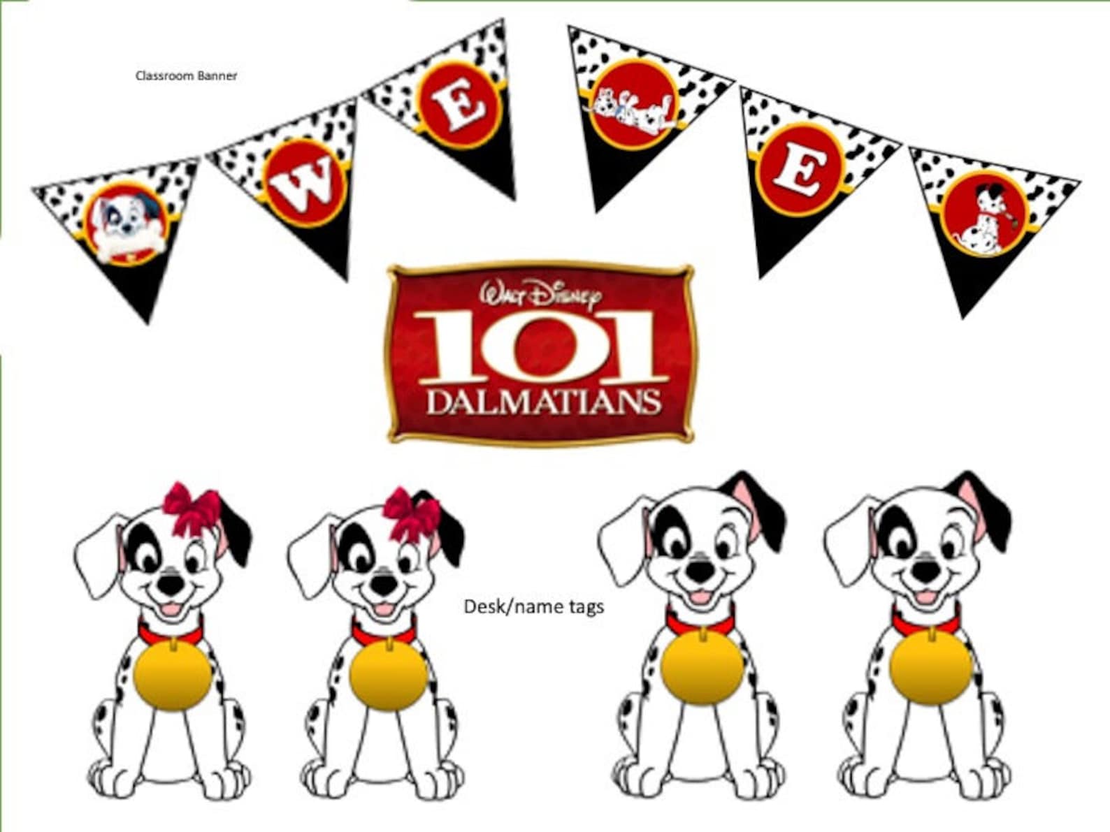 101 Dalmations Classroom Decor Bundle-editable - Etsy