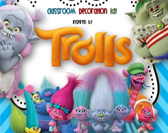 Trolls Classroom Decor MEGA-bundle-Editable-over 250 pages!