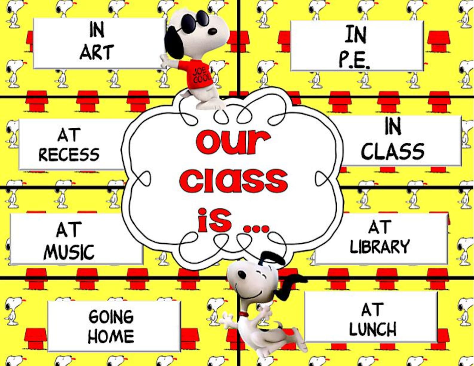 Customizable, Colorful Classroom Decor With Peanuts Inspired Classroom ...