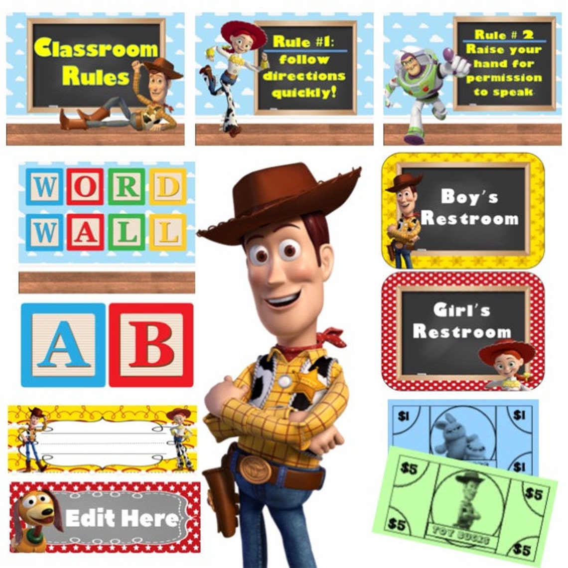 Toy Story Classroom Decorations Etsy