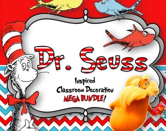 Dr. Seuss Classroom Decorations MEGA BUNDLE-Editable