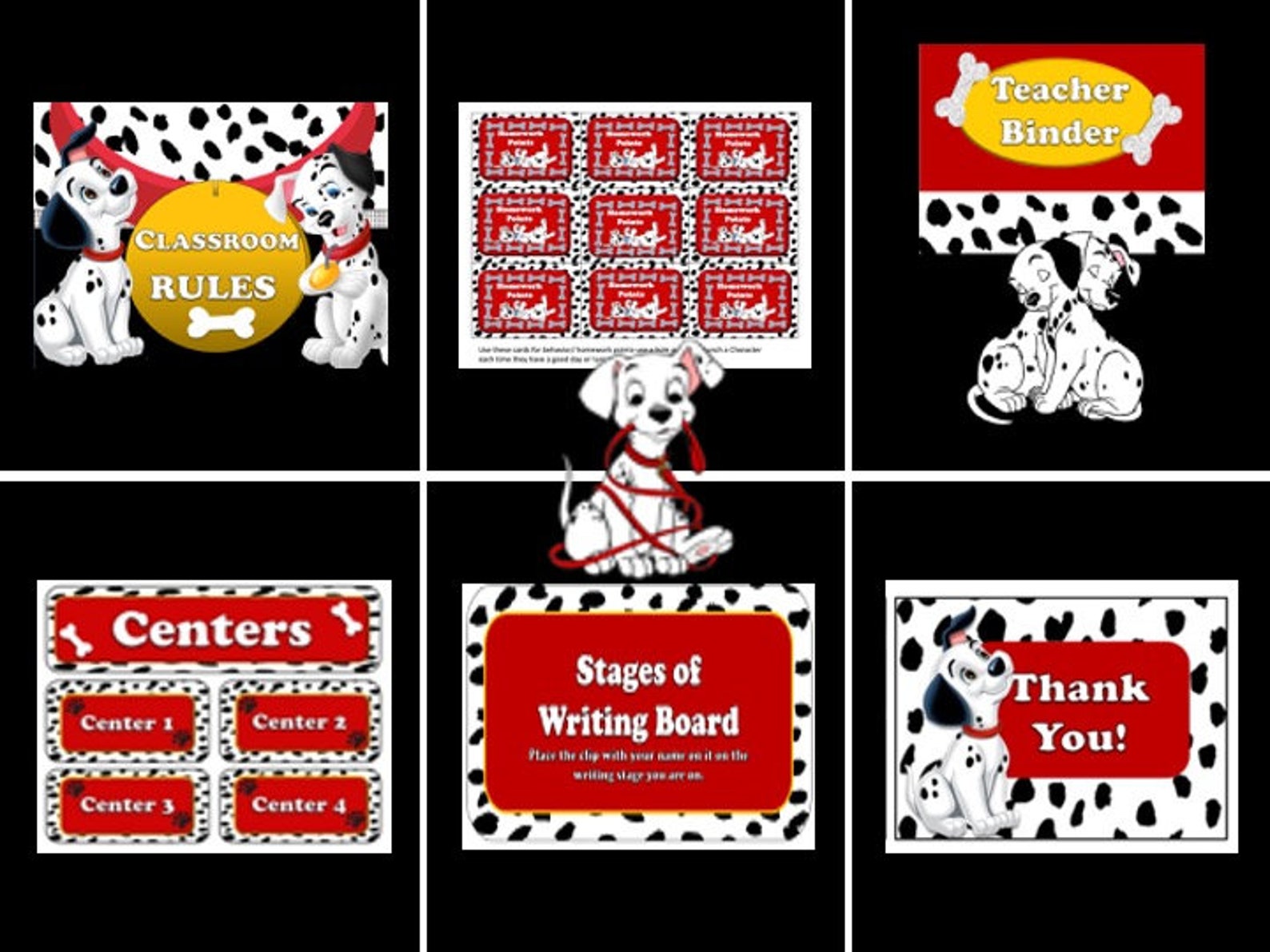 101 Dalmations Classroom Decor Bundle-editable - Etsy