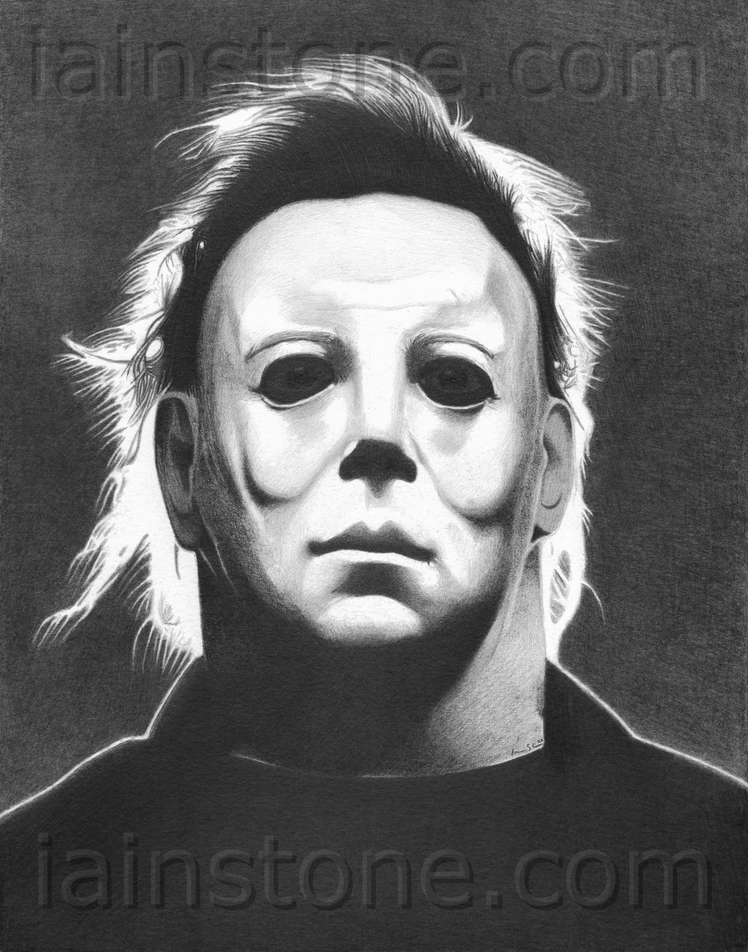 Michael Myers Dibujo a lápiz dibujo original Etsy México