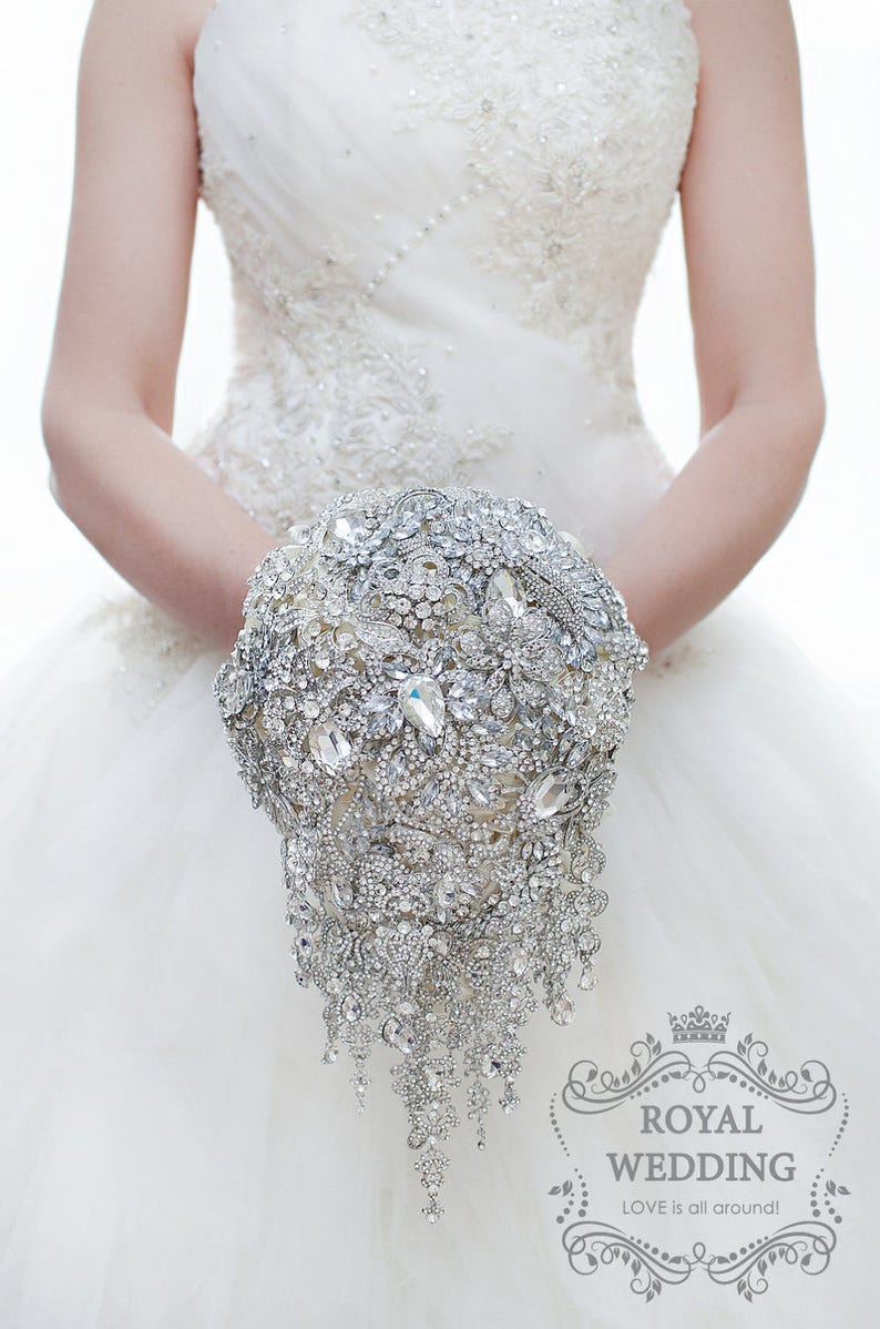 Bridal Bouquet Brooch Bouquet Wedding Bouquet Crystal Bridesmaids Bouquet Wedding Band Cascading Bouquet Keepsake Bouquet Jewelry Bouquet