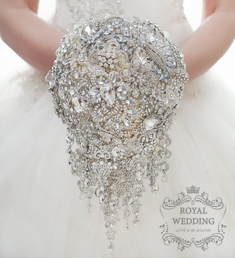 Bridal Bouquet Brooch Bouquet Wedding Bouquet Crystal Bridesmaids Bouquet Wedding Band Cascading Bouquet Keepsake Bouquet Jewelry Bouquet