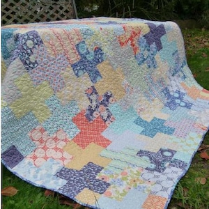 Digital download Plus Factor PDF Quilt Pattern